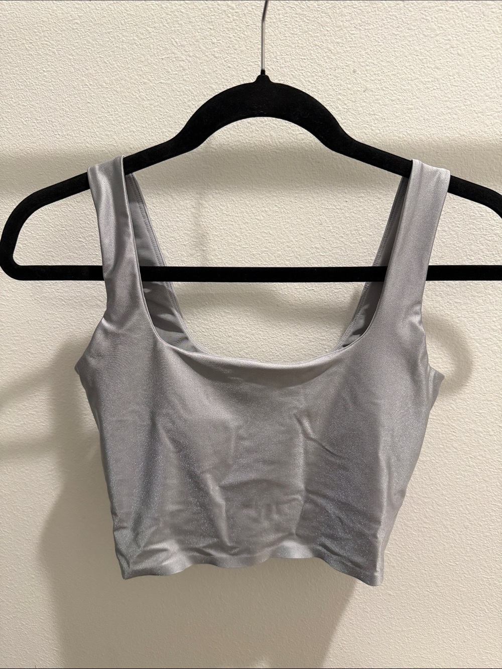 Victoria's Secret Silver Scoop Neck Sports Bra Tank